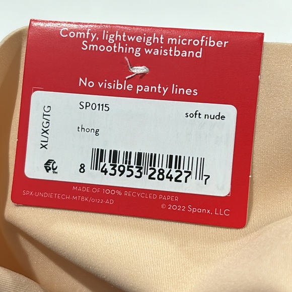 SPANX Undie-tectable Thong in Soft Nude NWT - Picture 8 of 8